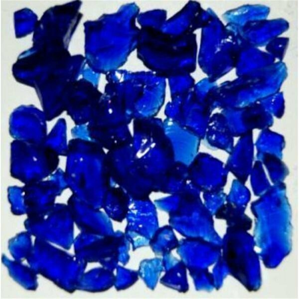American Specialty Glass Recycled Chunky Glass, Dark Blue - Size 1 - 0.13-0.25 in. - 10 lbs TDKBLUE1-10